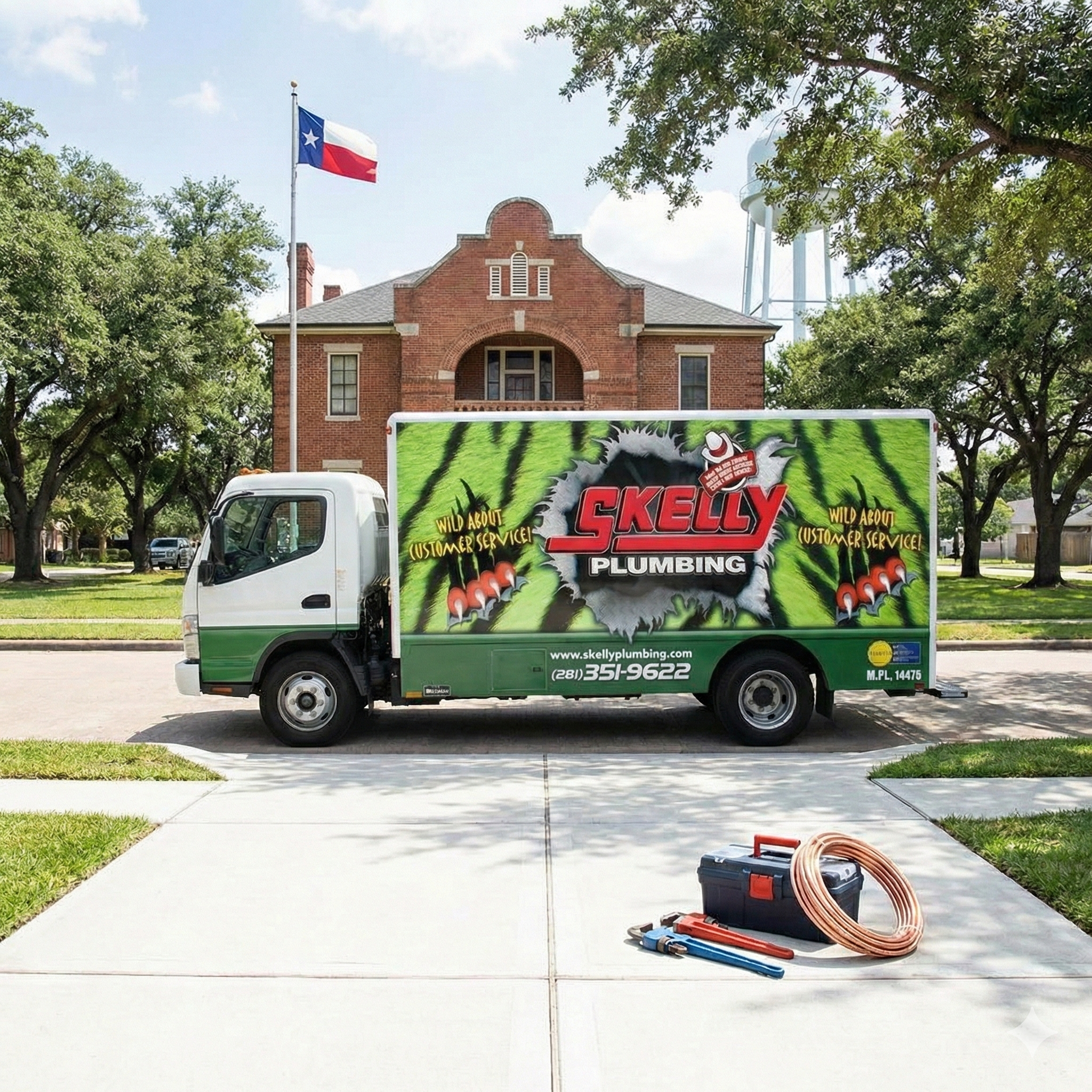 Skelly Plumbing service truck